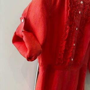 JCrew 100% linen dress, size 2 (see rough measurements)